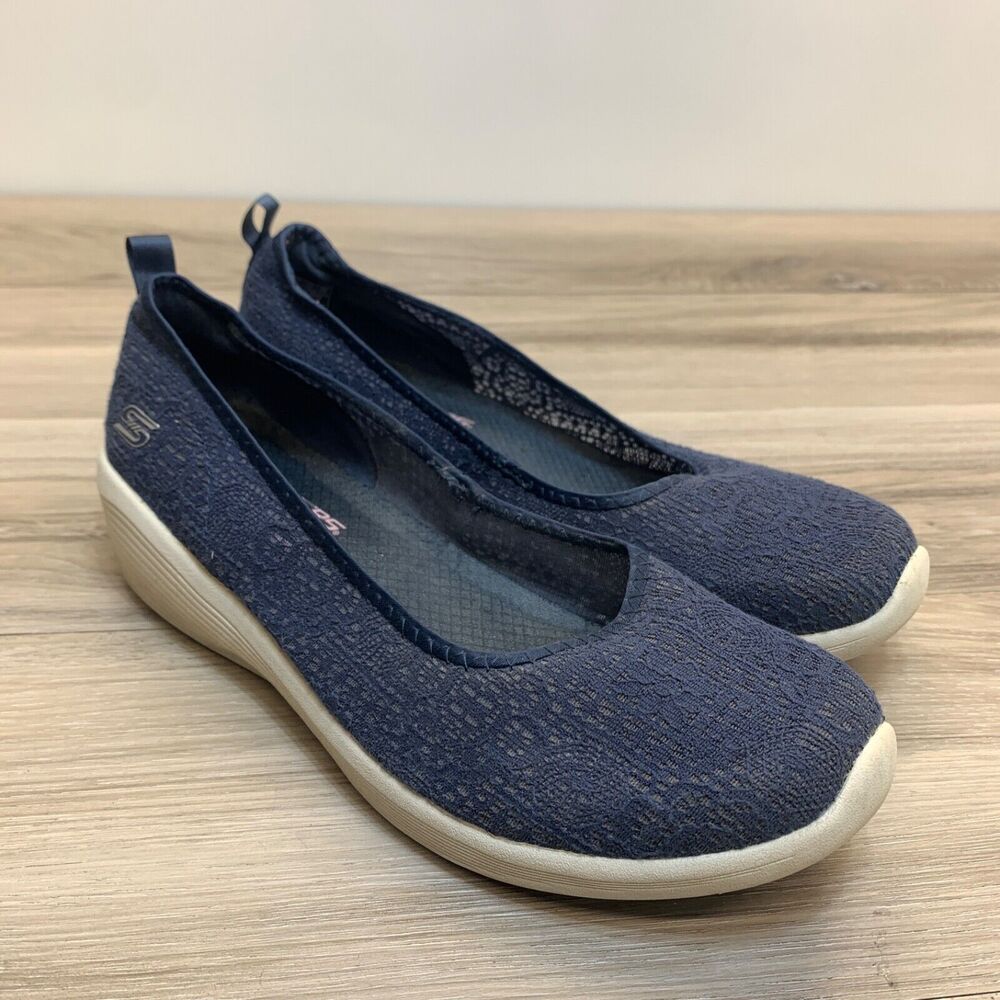 Skechers Women’s Air Cooled Memory‎ Foam Slip On Shoes Style 23758 Size 9 Blue